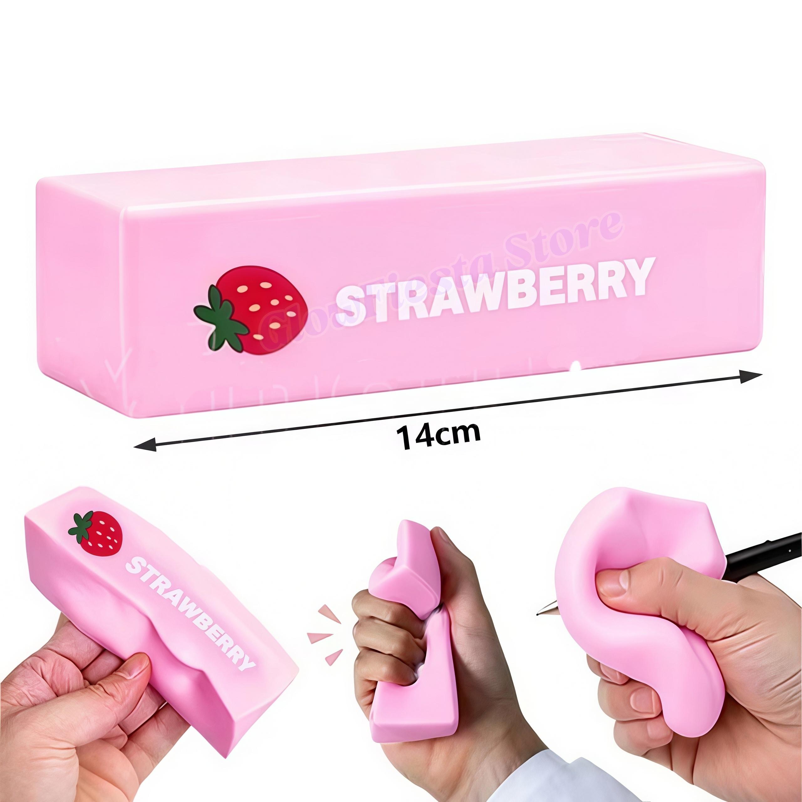 Nieuwe Zachte Squishy Boterstaaf Fidget speelgoed Stressverlichting Langzaam Rijzend Knijpspeelgoed voor Angstverlichting Decompressie Feestcadeaus pink