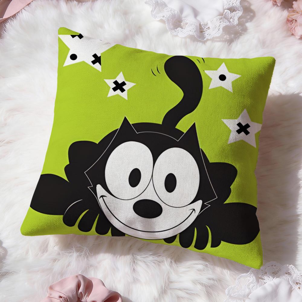 cute f-Felix the Cat Cushion Cover Premium Comfort Reversible Pillow Cove -Two in One Design for Any Room & Car Interior