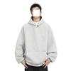 Men's Heavyweight 300G Button-Up Hoodie – Trendy Autumn/Winter Loose Fit, Solid Color, Versatile American Style Sweatshirt Jacket