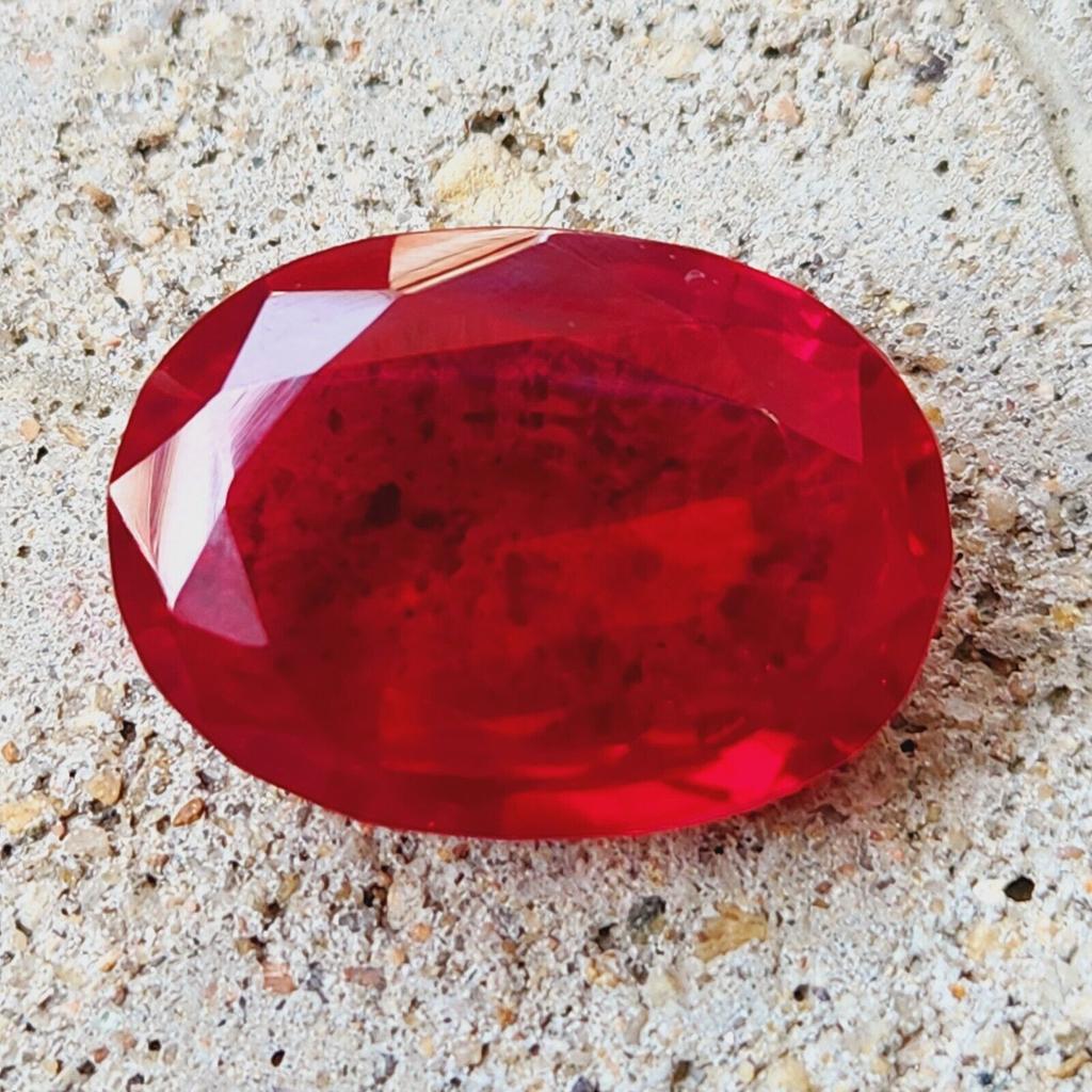 82.00Ct Natural Mozambique Red Ruby Oval Cut Certified Loose Gemstone
