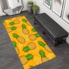 Cartoon Pineapple Runner Rug Tropical Fruit Green Leaf Print Non Slip Floor Carpet Summer Kitchen Kids Room Home Decor