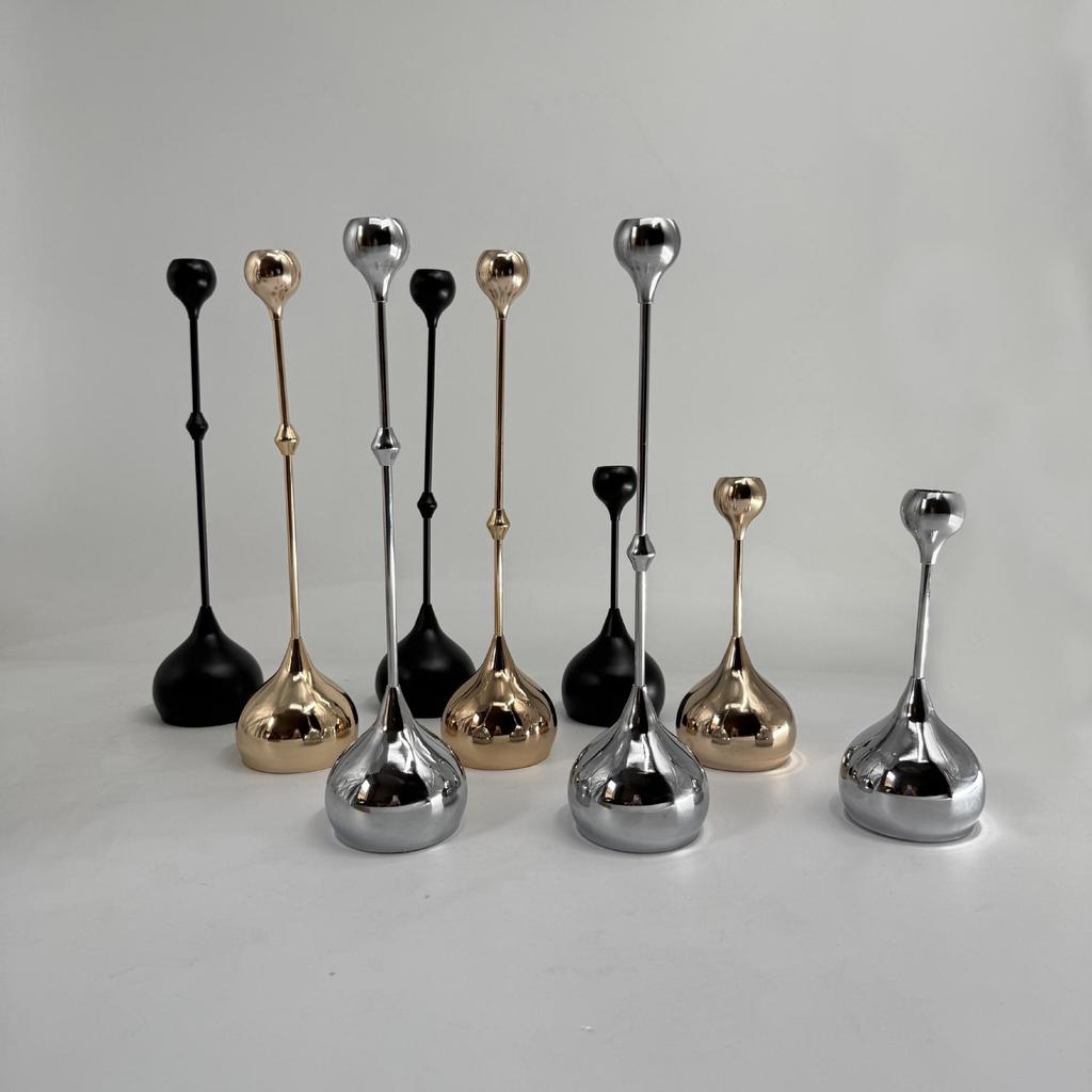 Romantic Silver Water Drop Candlestick for Weddings and Festivals