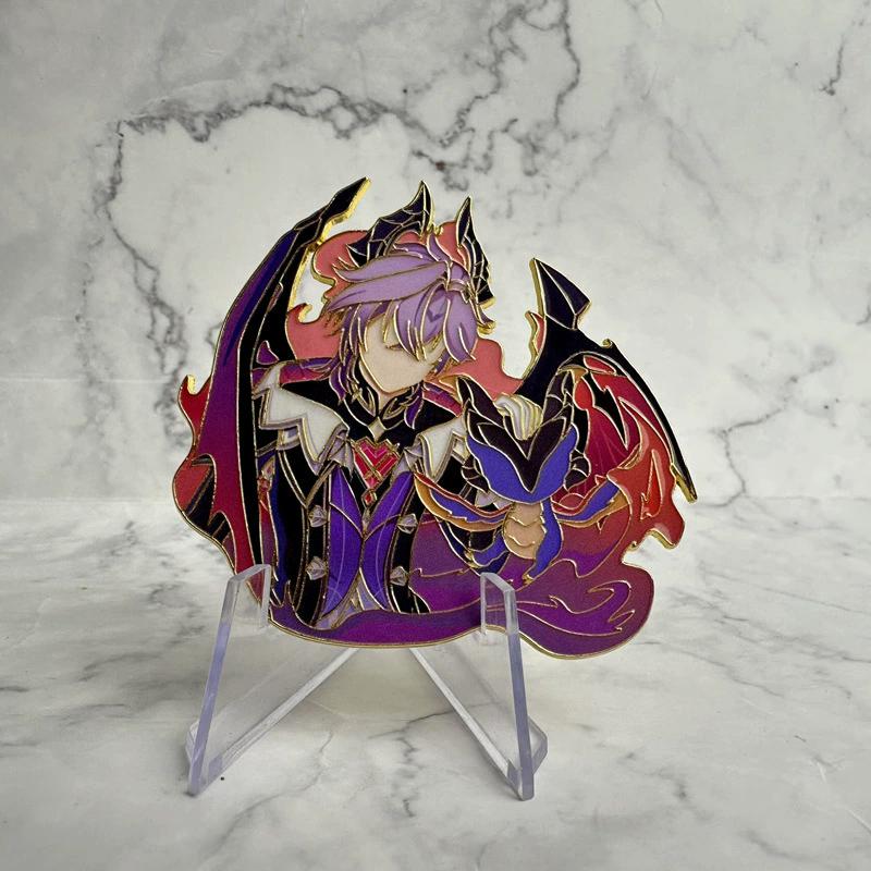 Genshin Impact Flins Columbina Badges Cosplay Metal Brooches Pins Honkai: Star Rail Cyrene Phainon Kawaii Brooches Fans Gift
