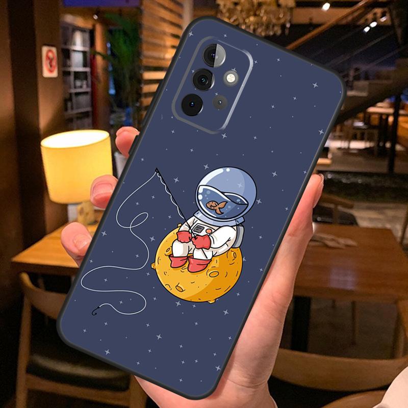 Star Astronaut Cute Case For Samsung Galaxy A16 A06 A26 A36 A56 A52 A53 A33 A13 A34 A54 A14 A15 A35 A55 A22 A32