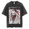 Vintage Sprane Koszulki Piła Łańcuchowa Człowiek Anime Koszulka dla Mężczyzn Harajuku T-shirt Bawełna Moda Streetwear Unisex Top