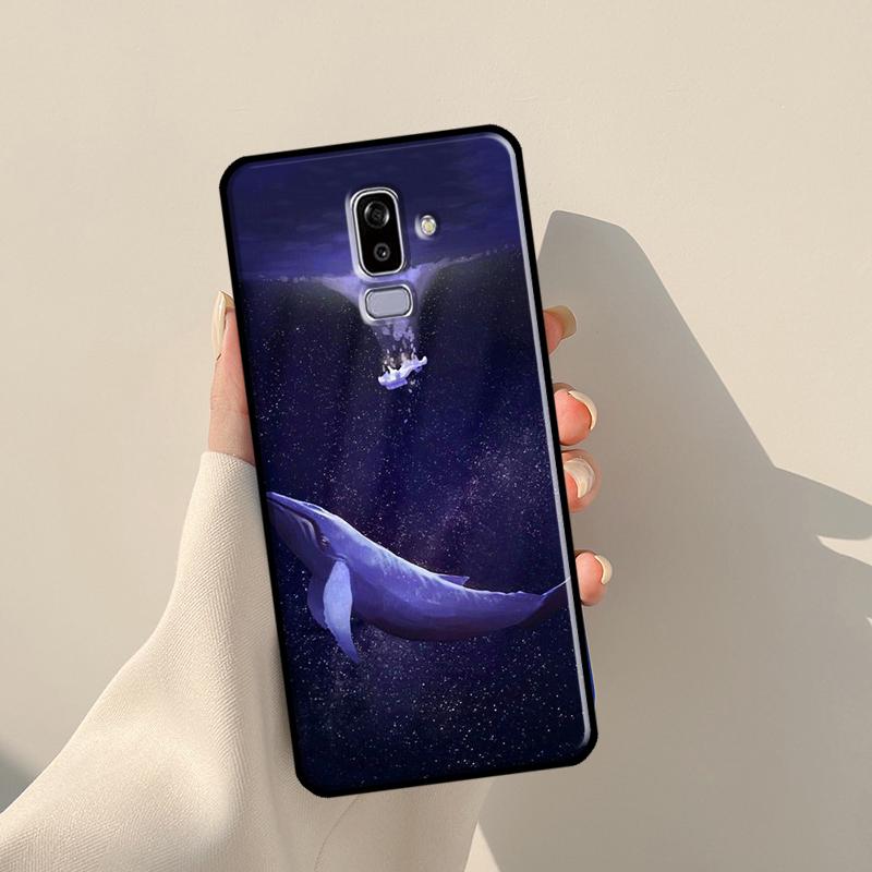 Whale Fish Wave Sea Case For Samsung Galaxy J3 J5 J7 2017 A3 A5 J1 2016 J4 J6 Plus A6 A7 A8 A9 J8 2018 Coque
