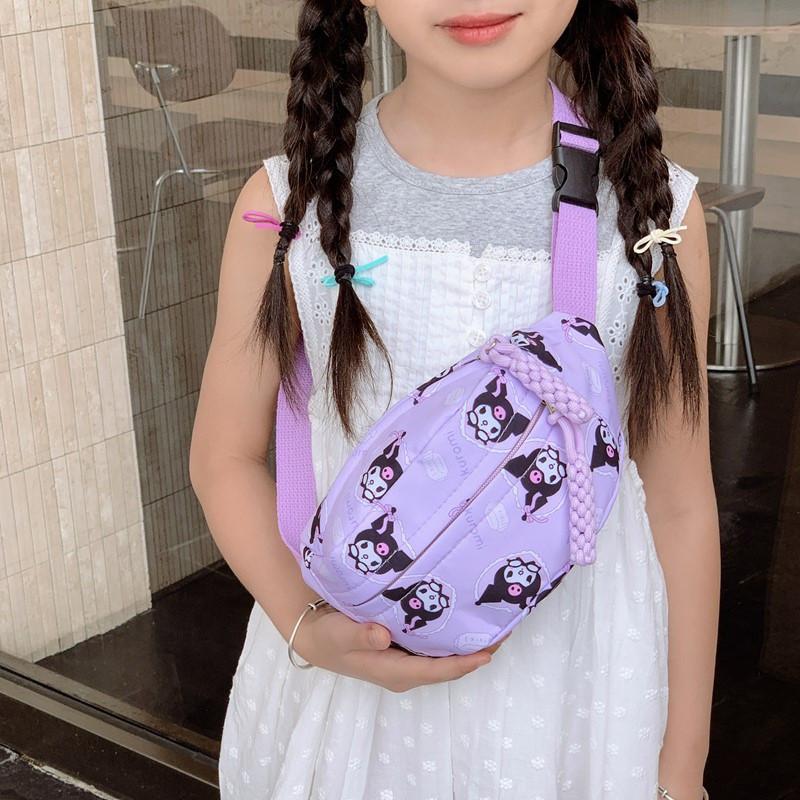Sac Poitrine Enfant My Melody Extérieur Imperméable en Nylon pour l'École, les Voyages et l'Usage Quotidien