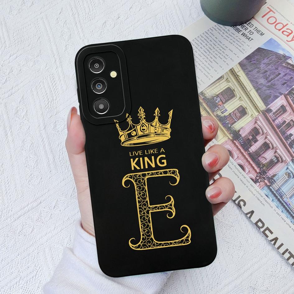 Case For Samsung Galaxy A02 A03S A13 A14 4G 5G A31 A51 A71 A24 Luxury Silicone Soft TPU Cover A-Z Letters For Samsung Galaxy A10S 20S Phone Bumper