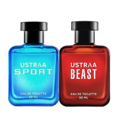 Sport EDT Perfume For Men - 50ml | Aromatic, Sweeet, Sensual and Musky Notes & Beast EDT Perfume For Men - 50ml | Woody, Smokey Heart Notes