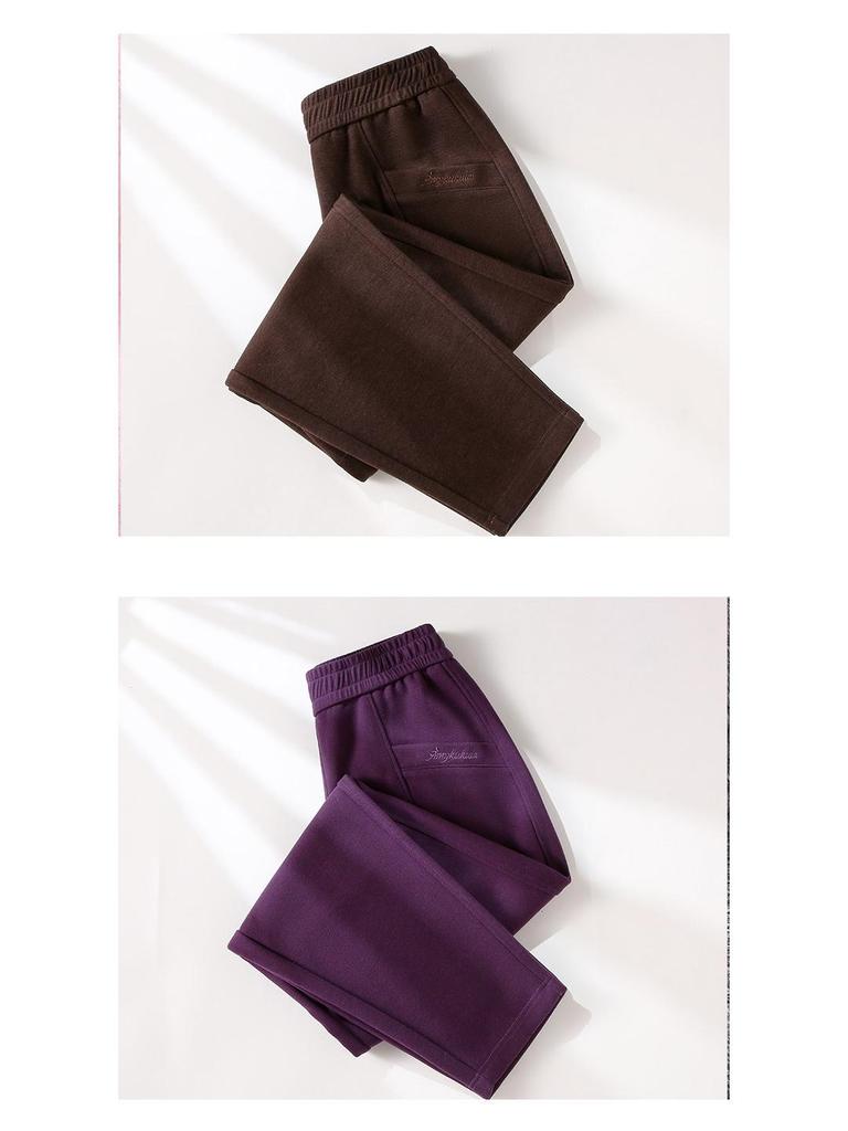 GAGN Brown Women's Casual High-Quality Loose Straight-Leg Trousers - 2026 Spring/Autumn Versatile Style