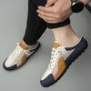 Men's Closed Toe Half Slippers 2026New Casual Sneakers Baotou Half Slippers Breathable Mesh Shoes Men Loafers Flat Beach Sandals