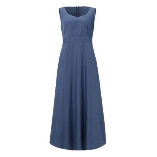 Elegant Long Denim Dress for Women - European & American Style, African-Inspired Fashion