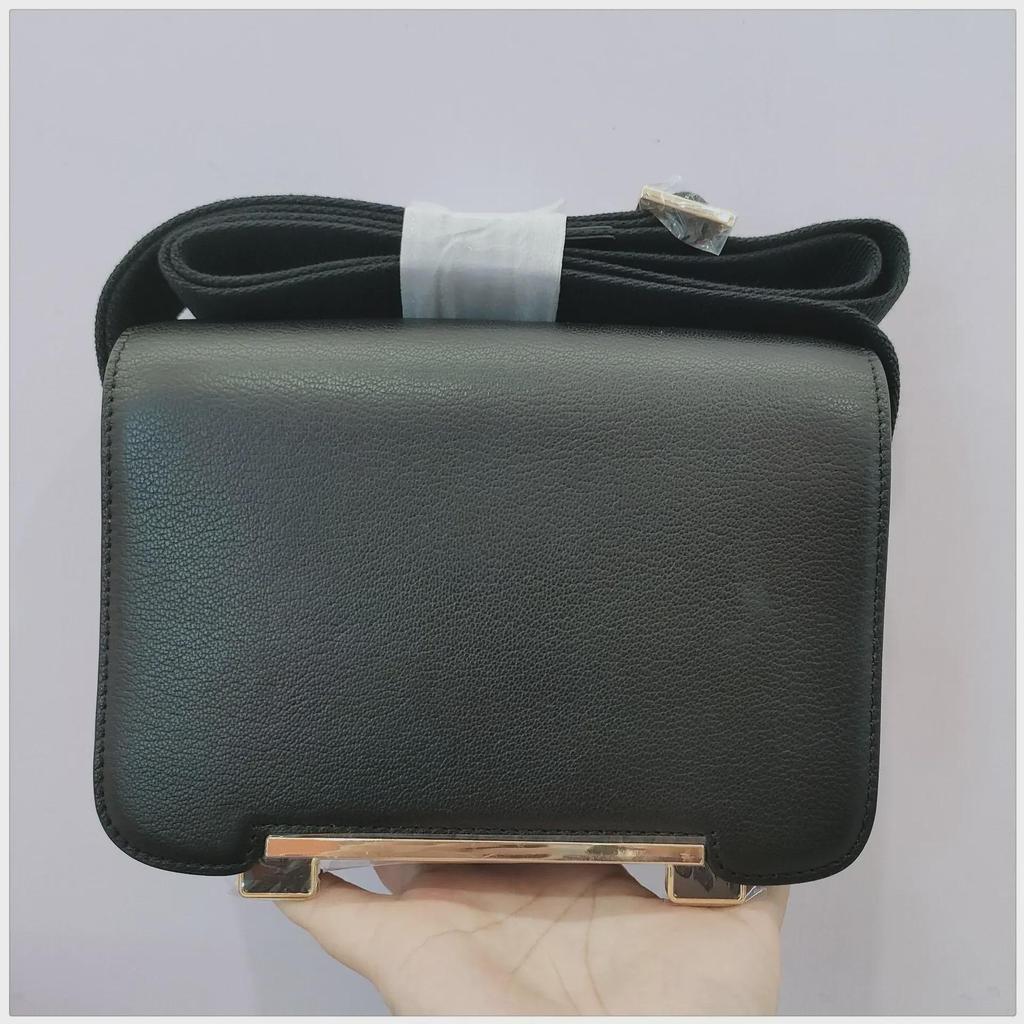 2024 Yeni Kadın Küçük Hakiki Keçi Derisi Çapraz Askılı Terlik Çantası - Şık Tek Omuzlu Kare Tasarım