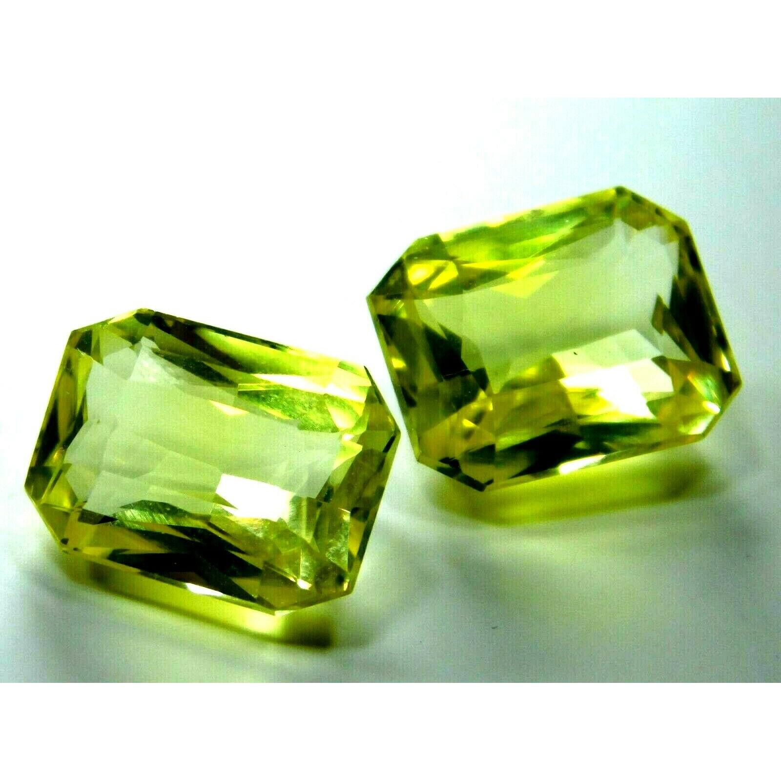 

Aaa+ Natural CERTIFIED Unheated Yellow Sapphire Emerald Cut 12 Ct Loose Gemstone B-20 13.9 mm approx жовтий