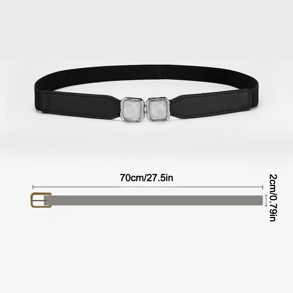 Thin Metal Hook Buckle Waistband Adjustable Elastic Waist Seal  For Women Lady Girl Bridal