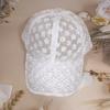 Shiny Rhinestone Lace Flower Baseball Cap Hollow Out Breathable Adjustable Ladies Spring Summer Hats