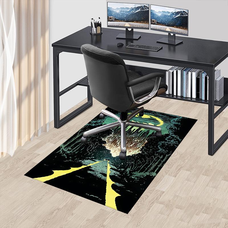 

Cityscape,Nighttime Office Carpet Chair Mats, Home Decor Dormitory Floor Protector With Anti-Skid Backing, Large Area Coverage, Christmas De 60cm by 90cm