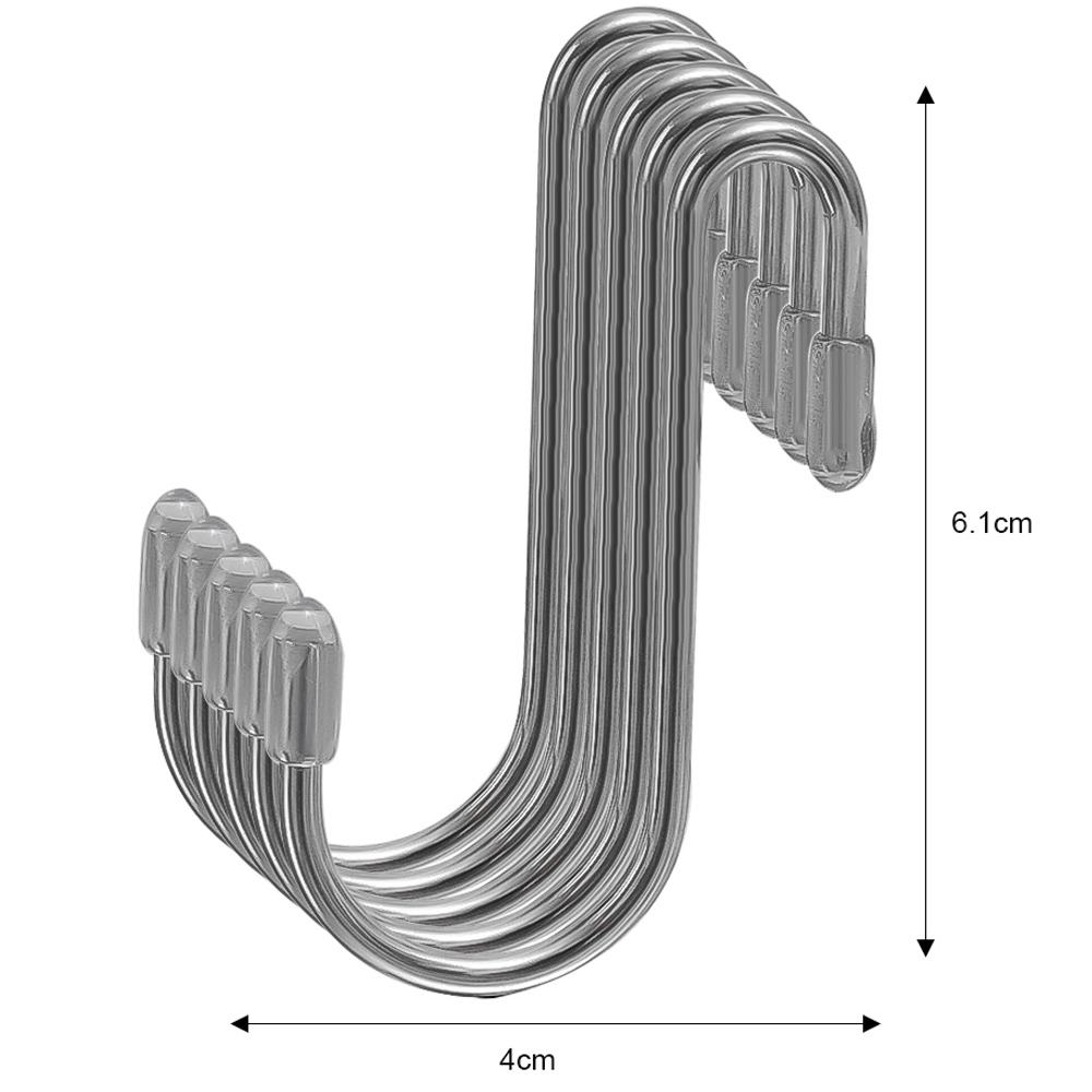 

20/5 шт. S-образный крючок из нержавеющей стали, прочные сумки, одежда, полотенца, S-образные крючки с кожаным чехлом, держатели для хранения на кухне и в ванной комнате 10pcs