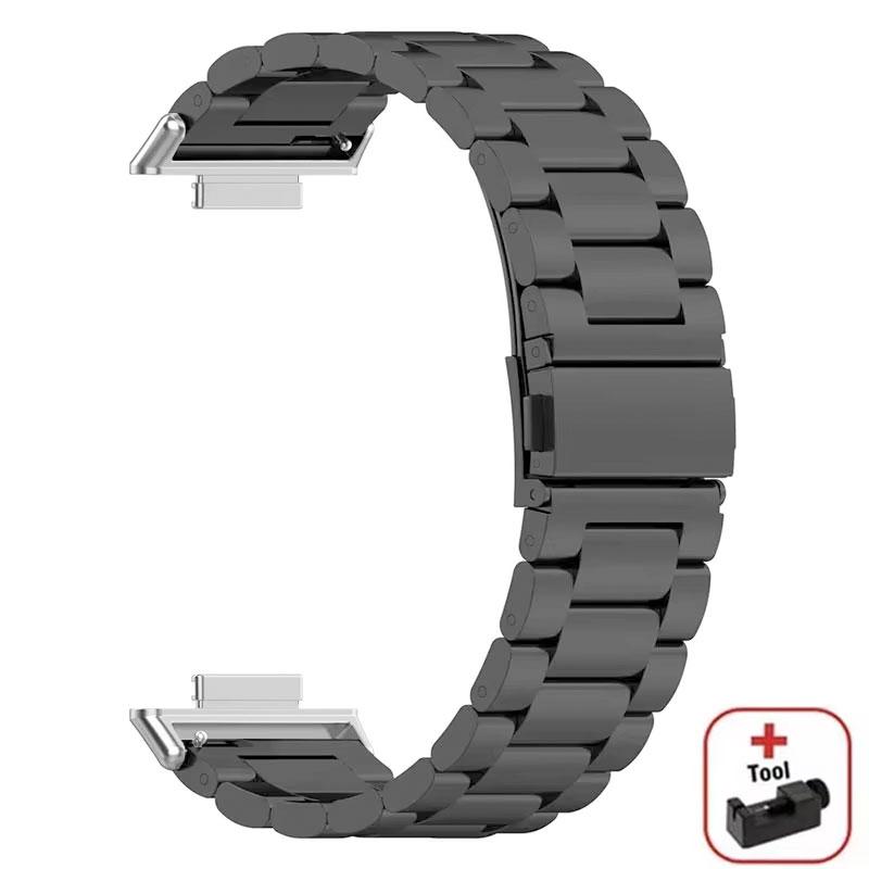 

Классический ремешок из нержавеющей стали для часов Huawei Watch Fit 3 Strap 2024 новейший браслет для умных часов Correa для Huawei Fit3 металлический браслет Huawei Fit 3 чёрный