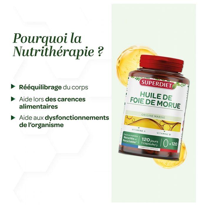 Superdiet Huile De Foie De Morue 120 Capsules