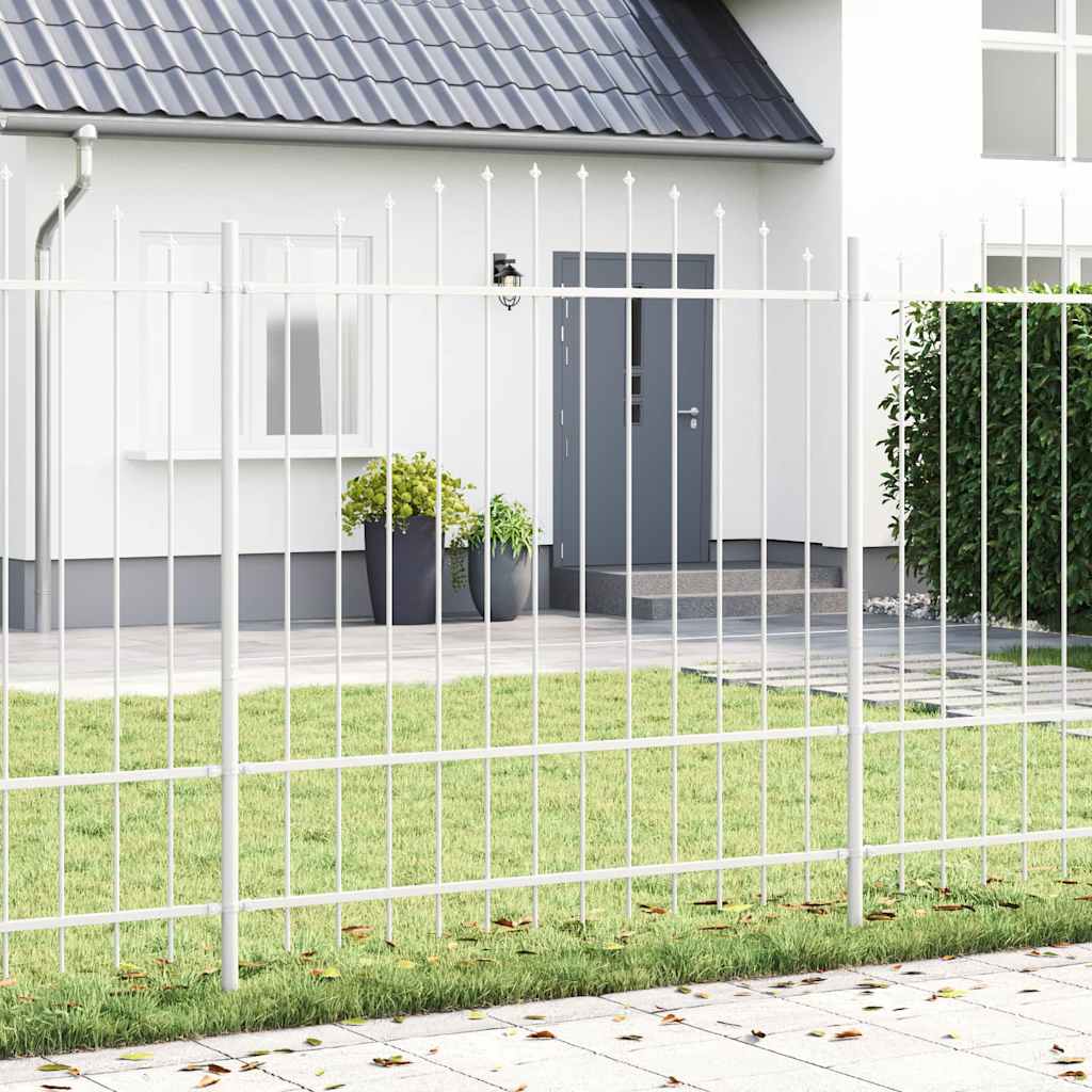 Garden Fence Woerden White 170 x 215 cm Powder Coated Steel