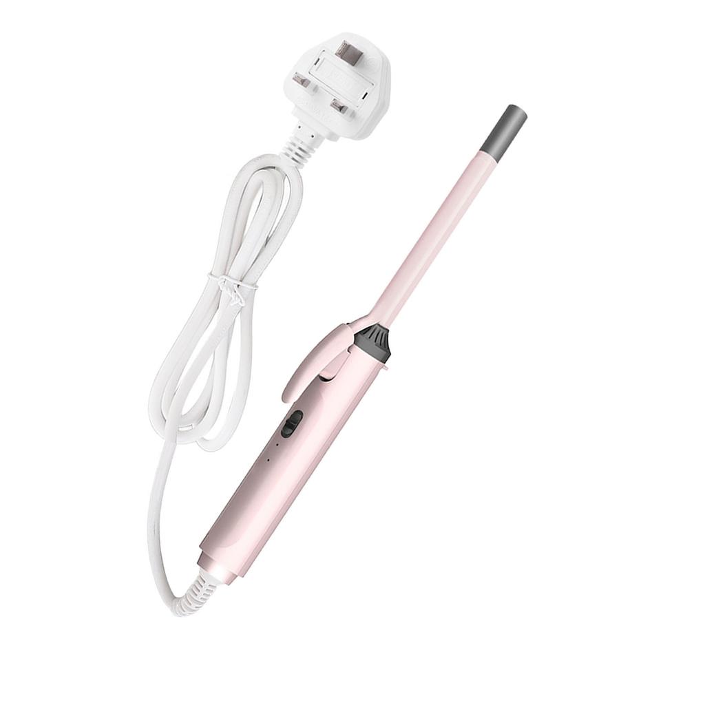 9mm Ceramic Tiny Curling Wand Quick Heats Up Skinny Hair Curling Iron Wand with 2 Heat Settings Auto Shut Off for Short Hair