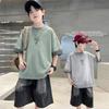 Teen Boys Set for Child Elegant T-shirts + Denim Shorts 2PCS Clothes Set Summer Kids Clothing Set