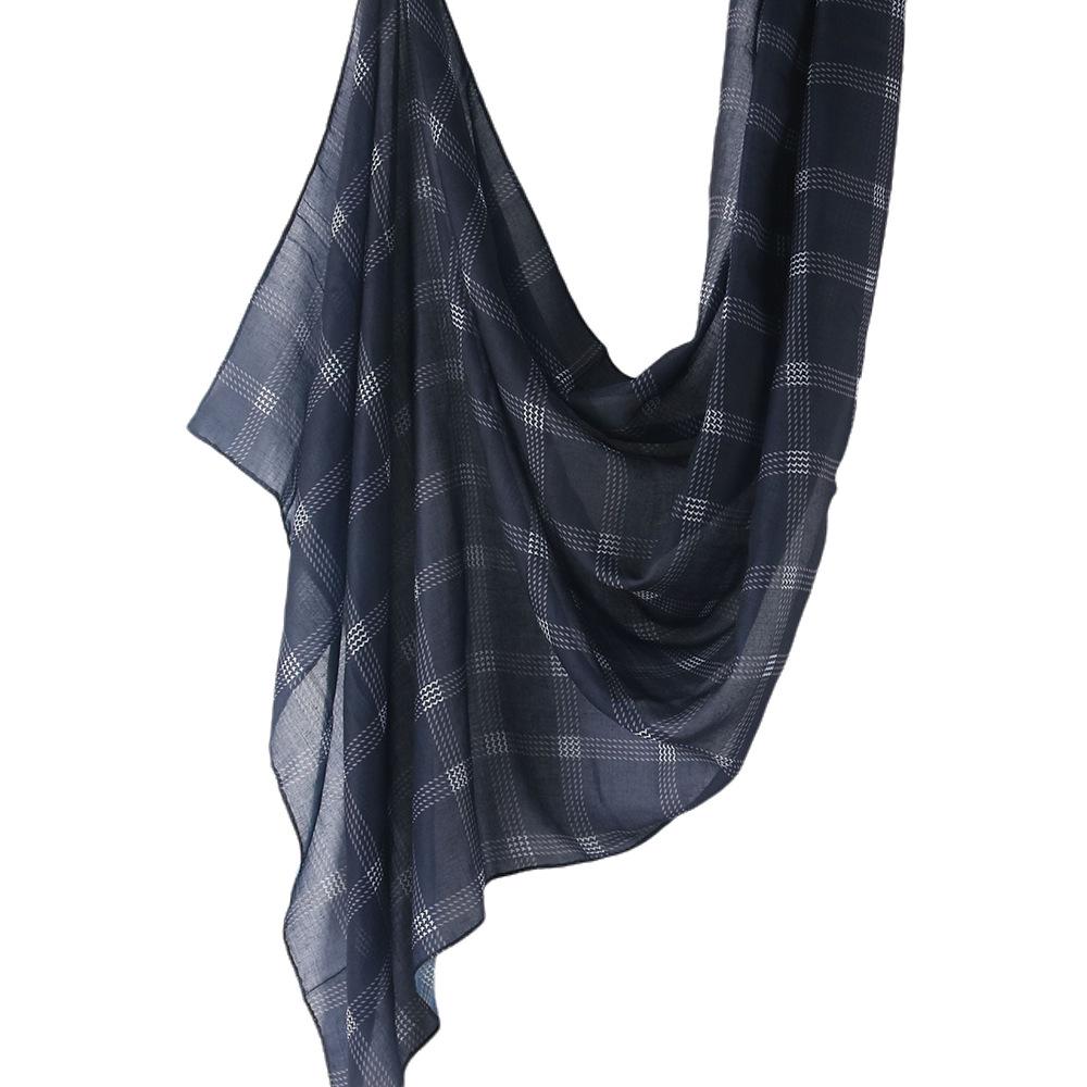 "Ethnic Watercolor Modal Cotton Shawl Satin Print Scarf for Women"