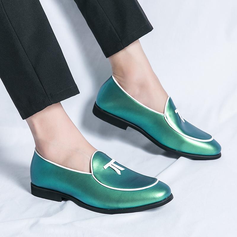 Yuppie Lila Schuhe Für Männer Slip-On Anzugschuhe Herren Lederschuhe Gute Qualität Britischer Stil Business Leder Herren Loafer 2026