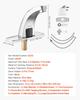 Touchless Bathroom Sink Faucet, Automatic Motion Sensor Restroom Toilet Faucet with Hole Cover Plate, Battery Operated,Hot/Cold Water for 9.5 mm Pipe