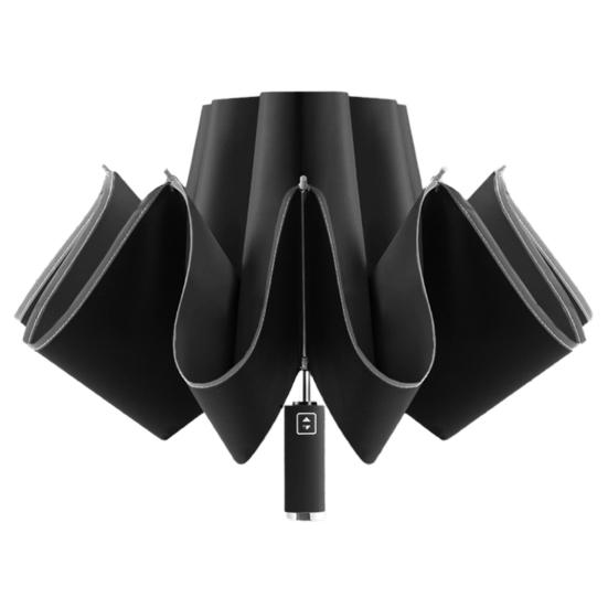 Rain Umbrella Wind-resistant Aluminum Alloy Bracket Outdoor Sun Rain Reverse Folding Umbrella for Going Out