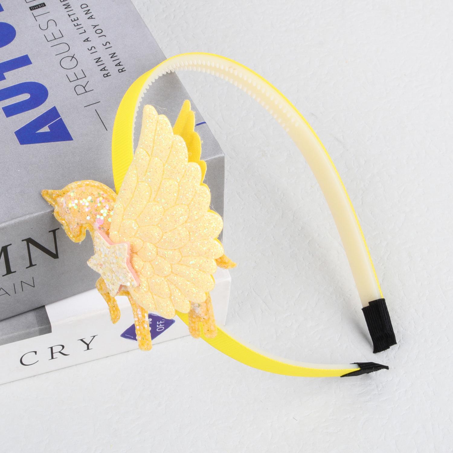 

Модные повязки на голову с единорогом для девочек, милые повязки на голову с единорогом с пайетками-крыльями, детские обручи для волос, детские аксессуары для волос для девочек