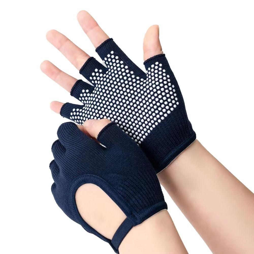 Warm Pilates Gloves Multicolor Gym Fitness Gloves Bicycle Mittens Half Finger Yoga Gloves  Outdoor