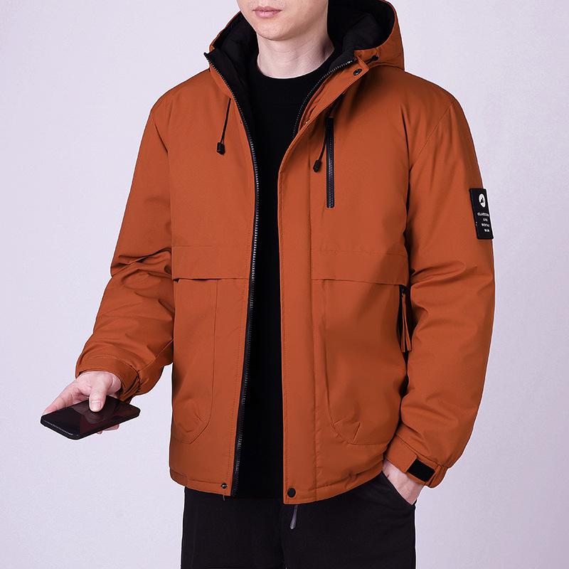 Men's Trendy Hooded Winter Jacket - Thick, Warm, Cotton-Padded Coat
