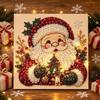 Mit Rahmen DIY Perlenkunst-Set Handgemachte Weihnachtsdekoration Weihnachtsmann Kristallmalerei-Set Weihnachten