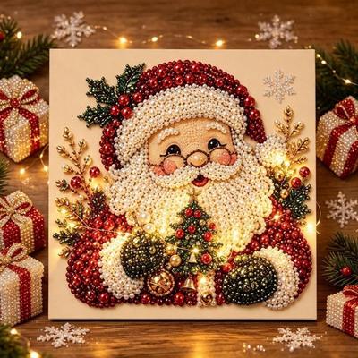 Santa Claus Christmas Rhinestone Painting Art Kit Handmade Christmas Decor  Holiday Gifts