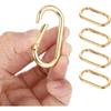 5 Pcs Spring O Ring Clip Oval Shape Snap Clip Key Rings Purse Strap Extender Clip Metal Spring Key Ring Keychain Round Buckle