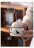 Zen Style Ceramic Gourd Incense Burner for Coil and Agarwood Incense, Home Tea Ceremony Burner