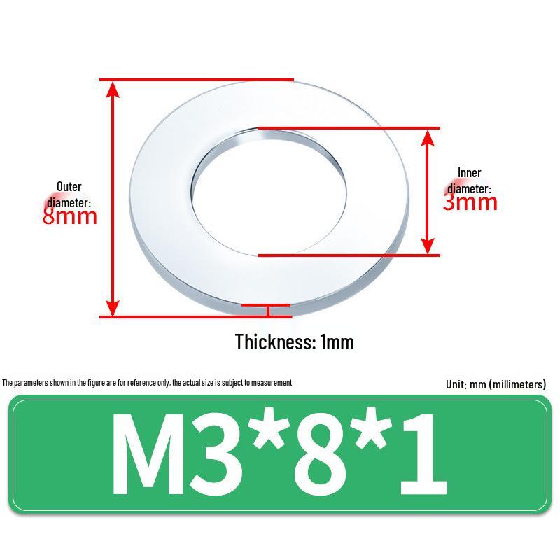 Extra Large Galvanized Metal Flat Washer (Sizes M1.6-M14)