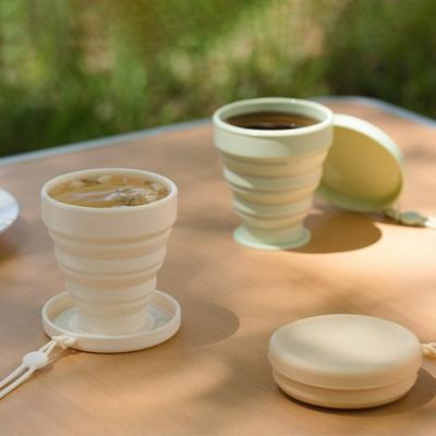 Silicone Collapsible Water Cup for Travel And Outdoor Use Wide Mouth Foldable Portable Drinking Cup for Coffee Juice Soft Drinks Reusable Folding