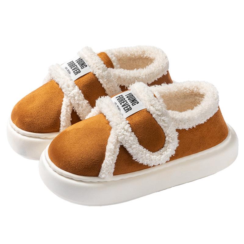 Slippers new autumn and winter indoor home warmth thickened men's cotton shoes outdoor non-slip couple bag and women's shoes