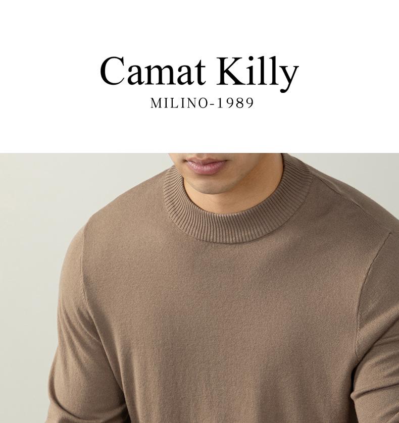 CamatKilly • Men's Soft Knitwear: Luxurious, Thick, Anti-Pilling, High-Elastic Base Layer for Autumn and Winter.