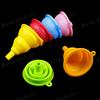 Silicone World Foldable Silicone Funnel Telescopic Mini Pouring Oil Funnel Kitchen Tools Portable Car Engine Oil Change Funnel
