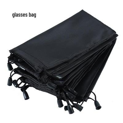Black Soft Dustproof Drawstring Pouch for Glasses and Jewelry