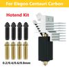 Centauri Karbon Baskı Kafası Ekstrüder Kiti için 0.2/0.4/0.6/0.8mm Hotend Kiti Elegoo Centauri için Sertleştirilmiş Çelik Pirinç Nozul
