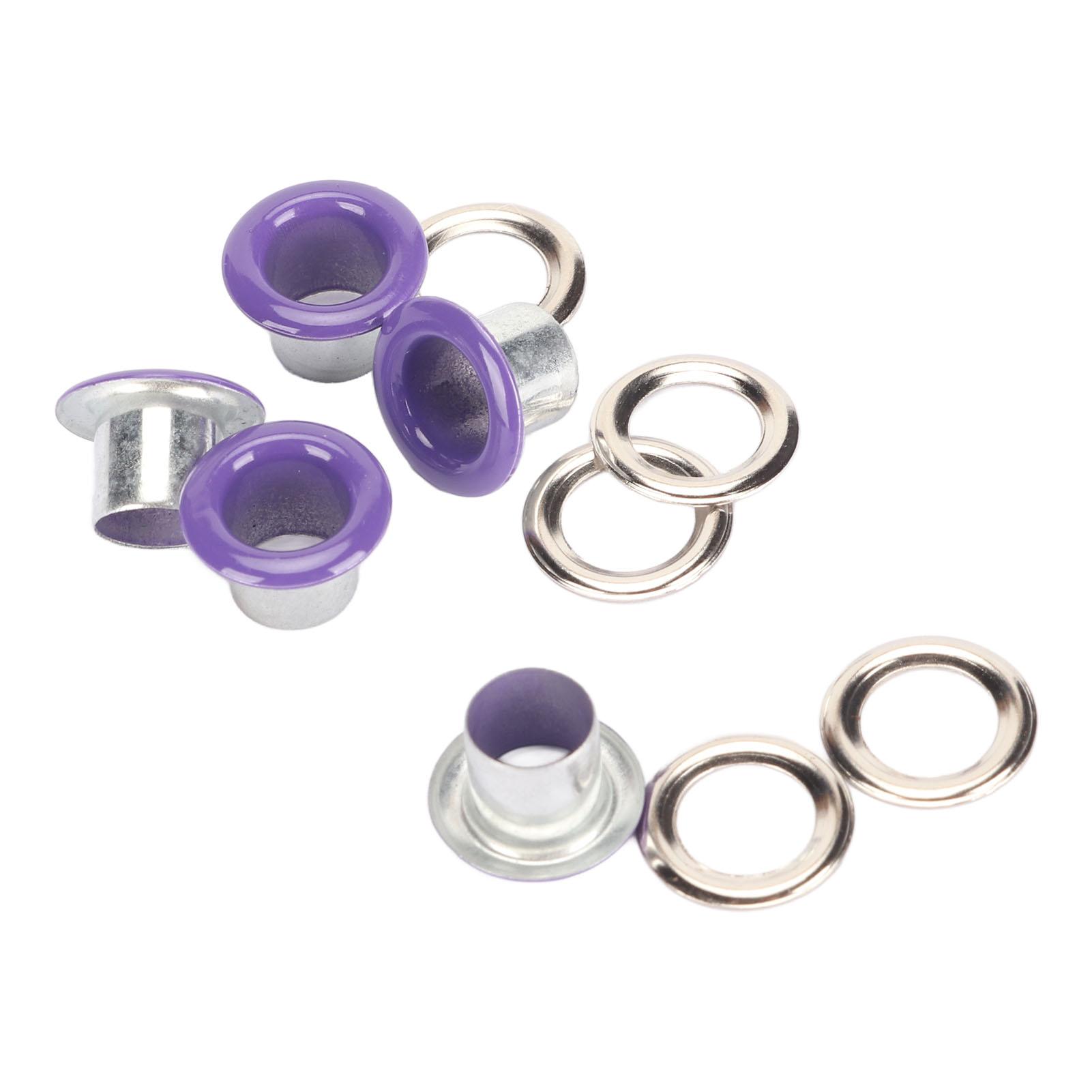 

500 Sets Grommet Kit 6mm Round Sturdy Copper Vibrant Color Wide Application Kit for Leather Clothes Fabric