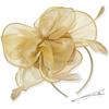 Tea Party Fascinator Hat for Party Wedding Women Feather Organza Fascinator Hair Pin Hat Big Flower Church Cap Headdress