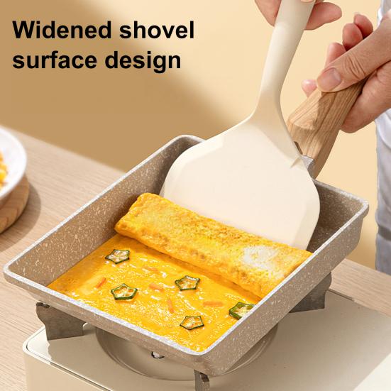 Food Grade Silicone Spatula Wide Blade with Hanging Hole High Temperature Resistant Spatula Pancakes Burgers Kitchen Tool