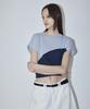 EN OR Two Tone Drawstring Knit Top - Blue