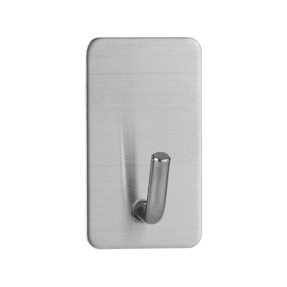 Stainless No Punching Adhesive Wall Hook Hanger Storage Bathroom  Accessories Towel Holder